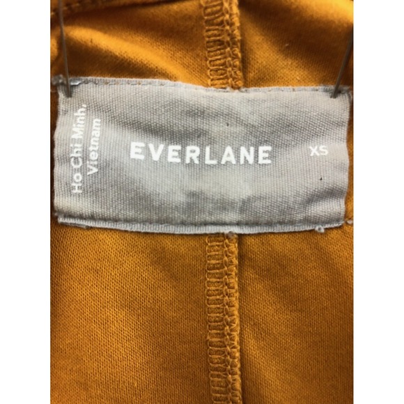 Everlane Tank Dress Mustard Yellow Midi sleeveless Size XS 100% cotton Stretch - Picture 5 of 6